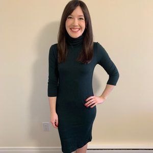 Lolë Forest Green Turtleneck Dress (M)